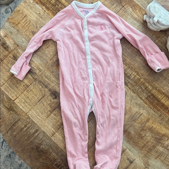 Polo by Ralph Lauren Pink Striped Kids Pajamas - Picture 1 of 2
